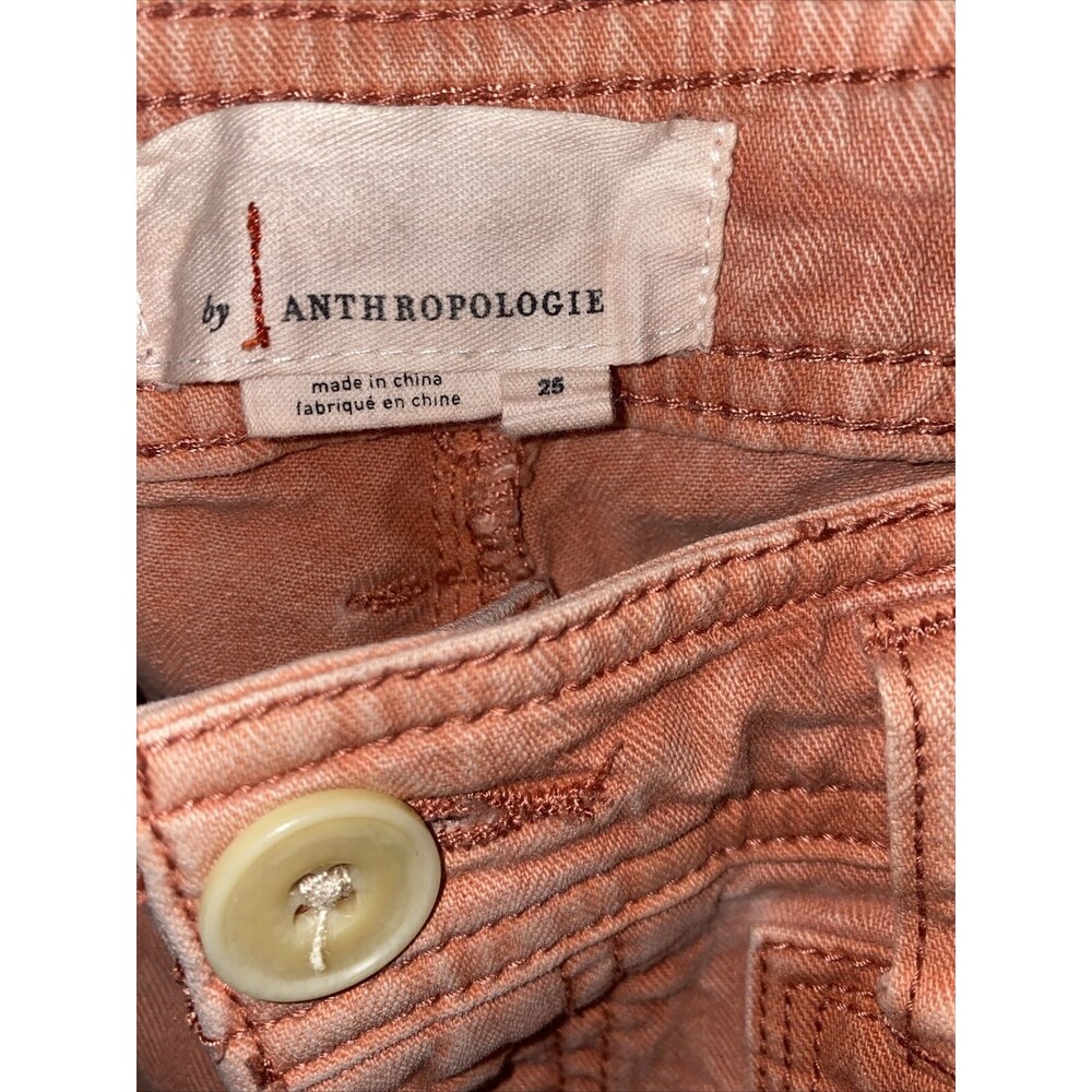 Anthropologie Pilcro pink jeans Cargo Crop carpenter Stretch 25 lagen cottage - Picture 6 of 11